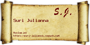 Suri Julianna névjegykártya